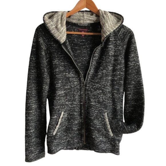 Maison Scotch Hoodie Size 1 Black Heathered Lurex - Picture 2 of 13